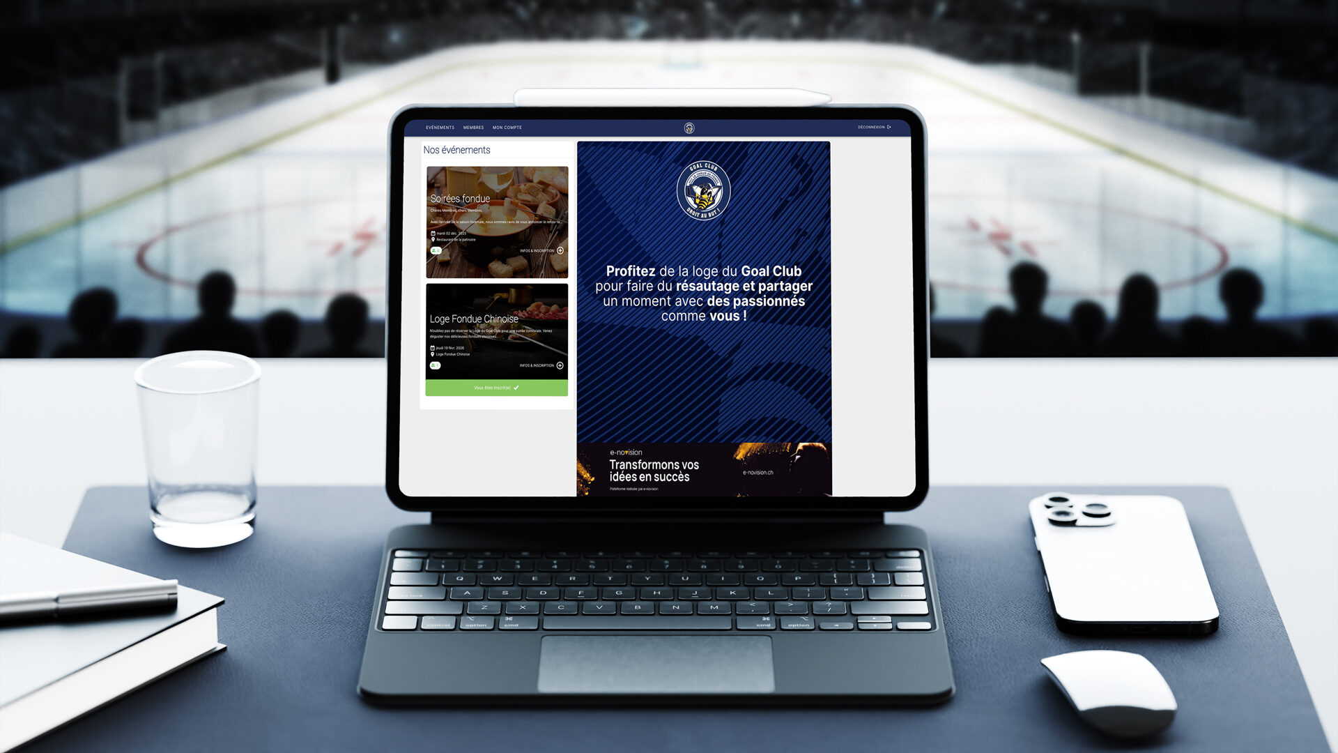 Ipad E‑Novision Goal Club